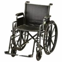 WHEELCHAIR STEEL 18" SEAT DESK ARMS SWING-AWAY FOOTRESTS